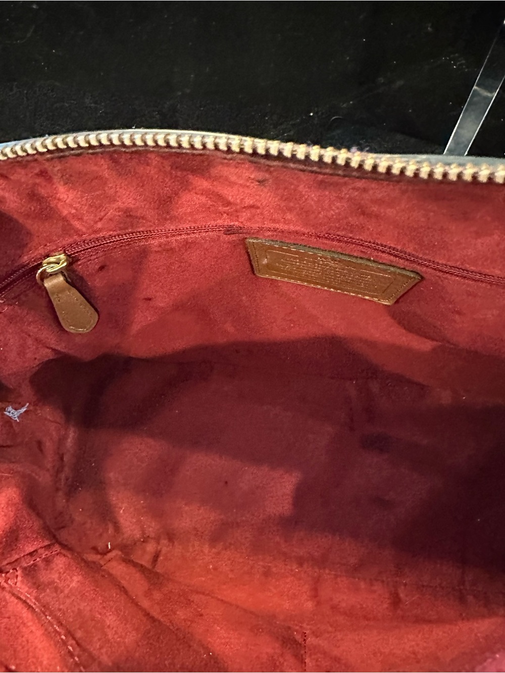 Coach#339 Sierra Leather Dome Satchel in Oxblood - Picture 7 of 12